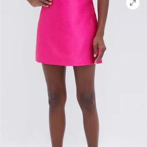 Tuckernuck Hot Pink Dupioni Opal Skirt